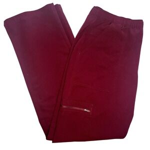 FIGS Men's Cairo Cargo Scrub Pants Burgundy Size Extra Large Medical Nurse